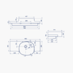 Νιπτήρας Επίπλου Πορσελάνης Cerastyle Harmony 80x37,5x26,4cm Λευκό - Image 4