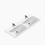 Νιπτήρας Επίπλου Πορσελάνης Cerastyle Elite Διπλός 120x45cm Λευκό