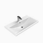 Νιπτήρας Επίπλου Πορσελάνης Cerastyle Elite 80x45cm Λευκό