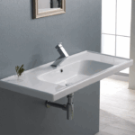 Νιπτήρας Επίπλου Πορσελάνης Cerastyle Frame 60x45cm Λευκό - Image 3