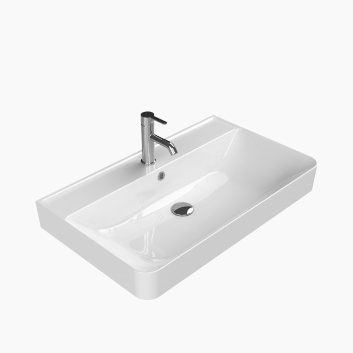 Hera basin 80-48-700x700 Νιπτήρας Επίπλου Πορσελάνης Cerastyle Hera 80x48cm Λευκό - Image 1