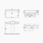Νιπτήρας Επίπλου Πορσελάνης Cerastyle Hera 80x48cm Λευκό - Image 3