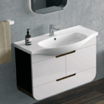 Νιπτήρας Επίπλου Πορσελάνης Cerastyle Lila 100x46,5cm Λευκό - Image 2