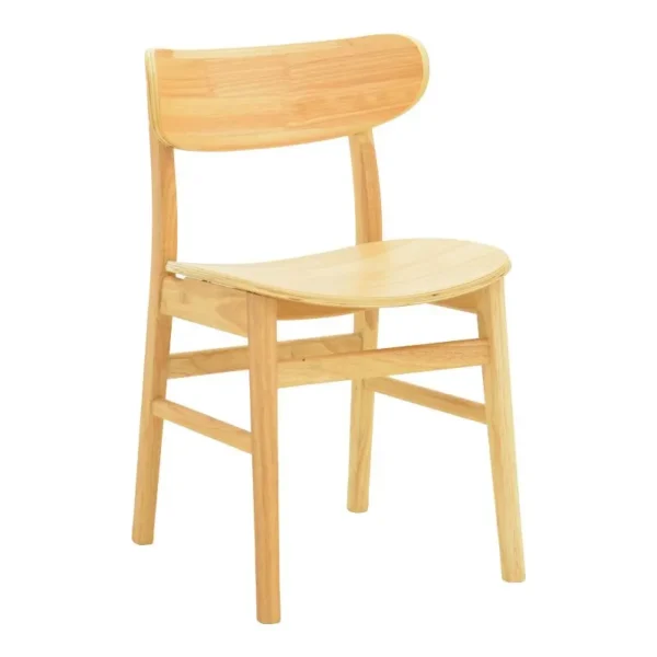 Καρέκλα Lumnia rubberwood σε φυσική απόχρωση 46x50x76εκ