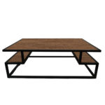 ΤΡΑΠΕΖΙ ΣΑΛΟΝΙΟΥ MAIA ΜΕ ΞΥΛΙΝΗ ΕΠΙΦΑΝΕΙΑ ΚΑΙ ΜΕΤΑΛΛΙΚΟ ΣΚΕΛΕΤΟ - Image 2