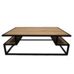 ΤΡΑΠΕΖΙ ΣΑΛΟΝΙΟΥ MAIA ΜΕ ΞΥΛΙΝΗ ΕΠΙΦΑΝΕΙΑ ΚΑΙ ΜΕΤΑΛΛΙΚΟ ΣΚΕΛΕΤΟ - Image 2