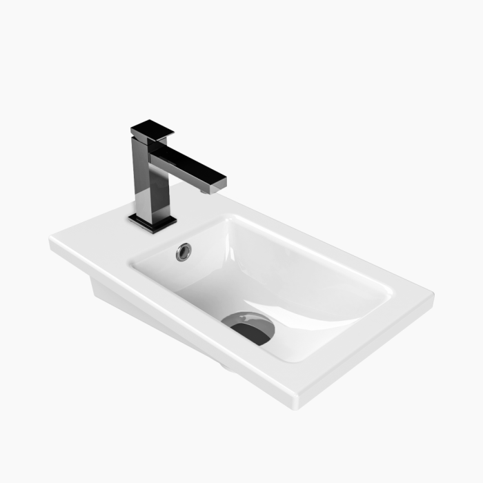 Mini Basin 24-700x700 Νιπτήρας Επίπλου Πορσελάνης Cerastyle Mini 42x24cm Λευκό - Image 1