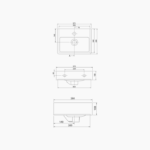 Νιπτήρας Επίπλου Πορσελάνης Cerastyle Mini 37x28cm Λευκό - Image 3