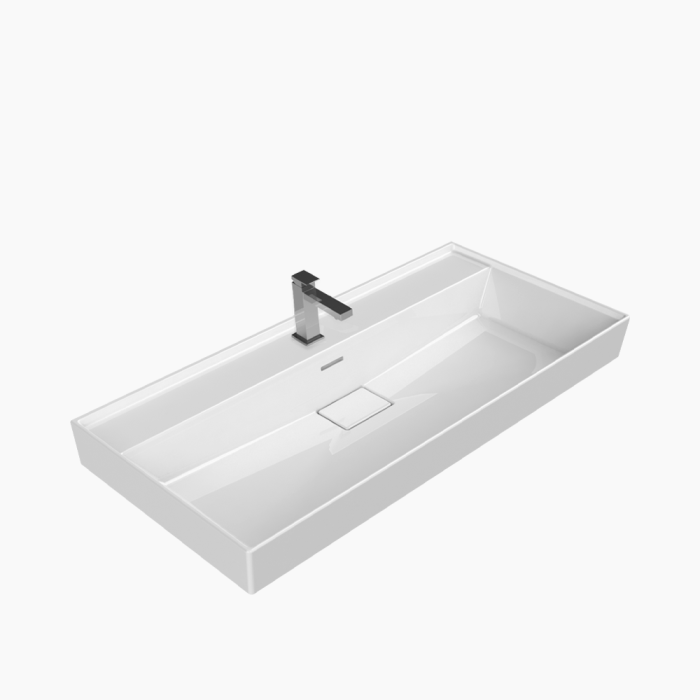 Sharp 100-700x700 Νιπτήρας Επίπλου Πορσελάνης Cerastyle Sharp 100x48cm Λευκό - Image 1