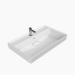 Νιπτήρας Επίπλου Πορσελάνης Cerastyle Sharp 80x48cm Λευκό