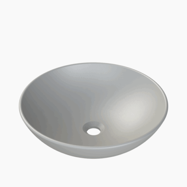 Νιπτήρας Πάγκου Πορσελάνης Cerastyle Zero Φ 46cm Ματ Γκρί