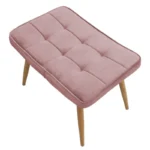 Πολυθρόνα Maddison με υποπόδιο-μαξιλάρι βελούδο σάπιο μήλο-φυσικό - Image 8