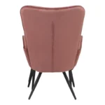 Πολυθρόνα με υποπόδιο Dorita βελούδο σάπιο μήλο-πόδι μαύρο μέταλλο - Image 6