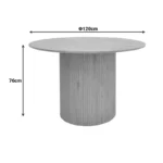 Τραπέζι Karulo mdf σε sonoma απόχρωση Φ120x76εκ - Image 6