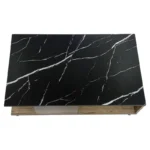 Τραπέζι σαλονιού Moses χρώμα μαύρο μαρμάρου-καρυδί - Image 3