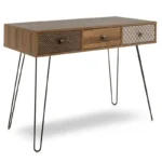 Κονσόλα Boho καρυδί με μεταλλικά πόδια 100x50,5x74,5εκ
