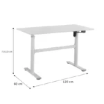 Γραφείο εργασίας με ρυθμιζόμενο ύψος Karla λευκό - Image 2
