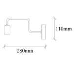 Φωτιστικό τοίχου - απλίκα PWL-0053 Ε27 χρώμα μαύρο - Image 2