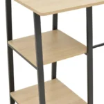 Γραφείο εργασίας Ferje με ράφια mdf σε φυσική με μαύρη απόχρωση - Image 3