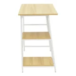 Γραφείο εργασίας Ferje με ράφια mdf σε φυσική-λευκή απόχρωση - Image 5