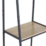 Έπιπλο εισόδου-ραφιέρα Herevy σε oak απόχρωση με μαύρο μέταλλο - Image 4