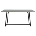 Τραπέζι Revello sintered stone μαύρο μαρμάρου-μαύρο 150x90x75εκ - Image 4