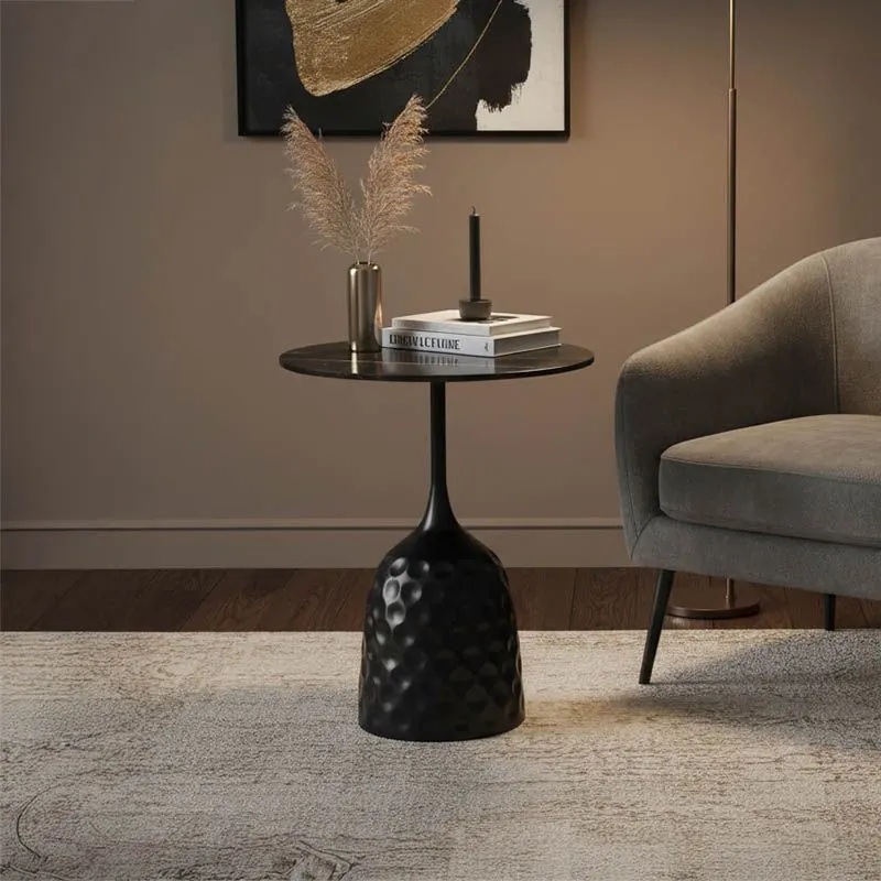 101-000099 Βοηθητικό τραπέζι Kousien μαύρο sintered stone - Image 1