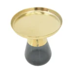 Βοηθητικό τραπέζι Kunlo χρυσό χρώμιο-μαύρο γυαλί - Image 5