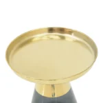 Βοηθητικό τραπέζι Kunlo χρυσό χρώμιο-μαύρο γυαλί - Image 4