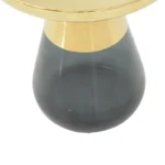 Βοηθητικό τραπέζι Kunlo χρυσό χρώμιο-μαύρο γυαλί - Image 3