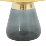 Βοηθητικό τραπέζι Kunlo χρυσό χρώμιο-μαύρο γυαλί - Image 3