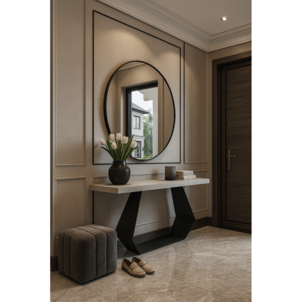 ΕΠΙΠΛΟ ΕΙΣΟΔΟΥ STRUMMY ΜΕ ΜΕΤΑΛΛΙΚΗ ΒΑΣΗ KAI ΕΠΙΦΑΝΕΙΑ ΜΕΛΑΜΙΝΗΣ ΜΕ ΟΨΗ ΛΕΥΚΟΥ ΜΑΡΜΑΡΟΥ