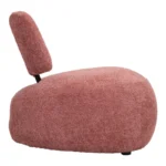 Πολυθρόνα Stonie μπουκλέ ύφασμα σε σάπιο μήλο απόχρωση - Image 3