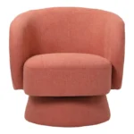 Πολυθρόνα περιστρεφόμενη Kreslo ύφασμα σε κεραμιδί απόχρωση - Image 4