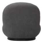 Πολυθρόνα Rosalie μπουκλέ ύφασμα σε ανθρακί απόχρωση με μαύρη βάση - Image 5