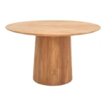 Τραπέζι Canicule μασίφ ξύλο ακακίας σε φυσική απόχρωση Φ150x75εκ