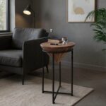 Βοηθητικό τραπέζι σαλονιού Miles I μασίφ ξύλο ακακίας σε φυσική απόχρωση