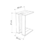 Βοηθητικό τραπέζι Muju σε 3 χρώματα ανθρακί-μόκα-antique λευκό - Image 2