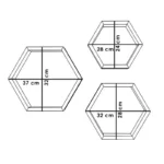 Ραφιέρα τοίχου Valis τριών τεμαχίων χρώμα καρυδί - Image 5