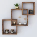 Ραφιέρα τοίχου Maas χρώμα καρυδί - Image 4