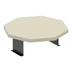 Βοηθητικό τραπεζάκι Linea σε απόχρωση κρέμα με μαύρα μεταλλικά πόδια