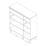 Παπουτσοθήκη-ντουλάπι SANTO 16 ζεύγων χρώμα wenge - Image 9