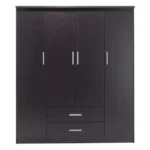 Ντουλάπα ρούχων τετράφυλλη OLYMPUS χρώμα wenge - Image 6