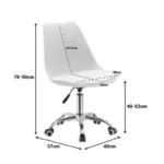 Καρέκλα γραφείου εργασίας Gaston II PP-PU γκρι - Image 2