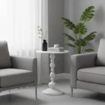 Βοηθητικό τραπέζι Anesor μέταλλο σε κρεμ απόχρωση