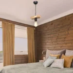 Φωτιστικό οροφής μονόφωτο PWL-1027 Ε27 φυσικό-μαύρο - Image 5