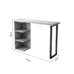 Τραπέζι μπαρ Collins φυσικό ξύλο πεύκου 35mm φυσικό-μαύρο 139x29x90εκ - Image 5