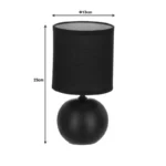 Επιτραπέζιο φωτιστικό PWL-1210 Ε14 60W κεραμικό μαύρο - Image 2