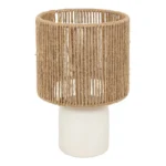 Επιτραπέζιο φωτιστικό Leyda κεραμικό σε λευκή-φυσική απόχρωση