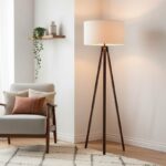 Φωτιστικό δαπέδου PWL-1059 Ε27 καρυδί-μπεζ - Image 2